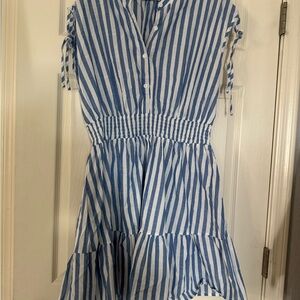 SHEIN Blue and White Striped Dress